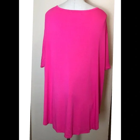 SEJOUR V Neck Strappy Short Sleeve Tunic Top 3X - Picture 4 of 9